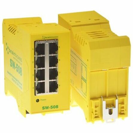 Brainboxes Industrial Ethernet 8 Port Switch DIN Rail Mountable - Thumbnail 3