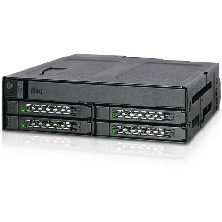 Icy Dock ToughArmor MB604SPO-B Drive Enclosure for 5.25" - Serial ATA/600 Host Interface Internal - Black - Thumbnail 5
