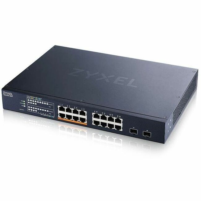 ZYXEL XMG1915-18EP 16-Port 2.5G Multi-Gigabit Smart Nebula Cloud Managed PoE Switch with 2 10G SFP+ Uplinks | 8 PoE+ / PoE++ Ports at 180W | Fanless - Thumbnail 1