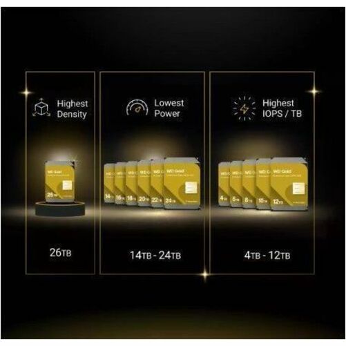 WD Gold WD8005FRYZ 8 TB Hard Drive - 3.5" Internal - SATA (SATA/600) - Thumbnail 2