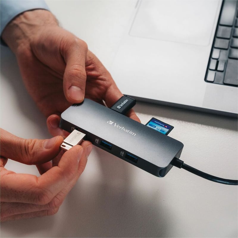 Verbatim USB-C Pro Multiport Hub CMH 09 - 9 Ports - Thumbnail 2