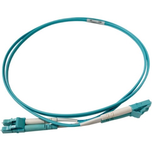 Ortronics Infinium Ultra LC to LC Duplex Patch Cord, 2mm, OM4, Aqua, Riser, 3 FT - Thumbnail 1