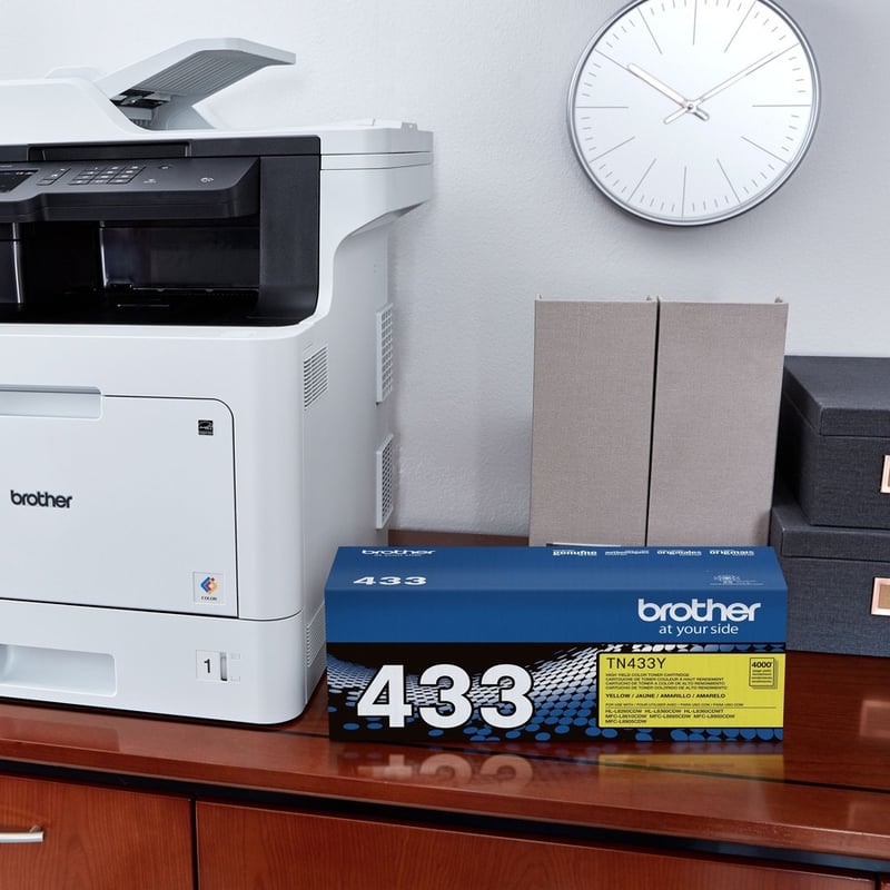 Brother TN433Y Original High Yield Laser Toner Cartridge - Yellow - 1 Each - Thumbnail 4