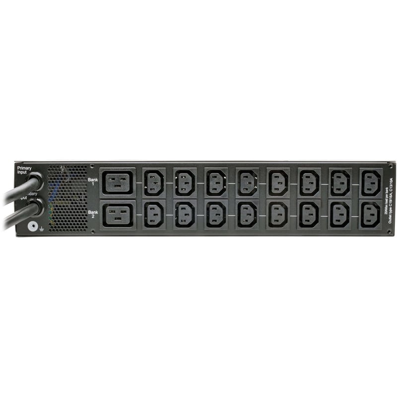 Tripp Lite by Eaton PDU 7.7kW Single-Phase 200-240V Local Metered Automatic Transfer Switch PDU 2 IEC309 32A Blue Inputs 16 C13 2 C19 Outlets 2U TAA - Thumbnail 5