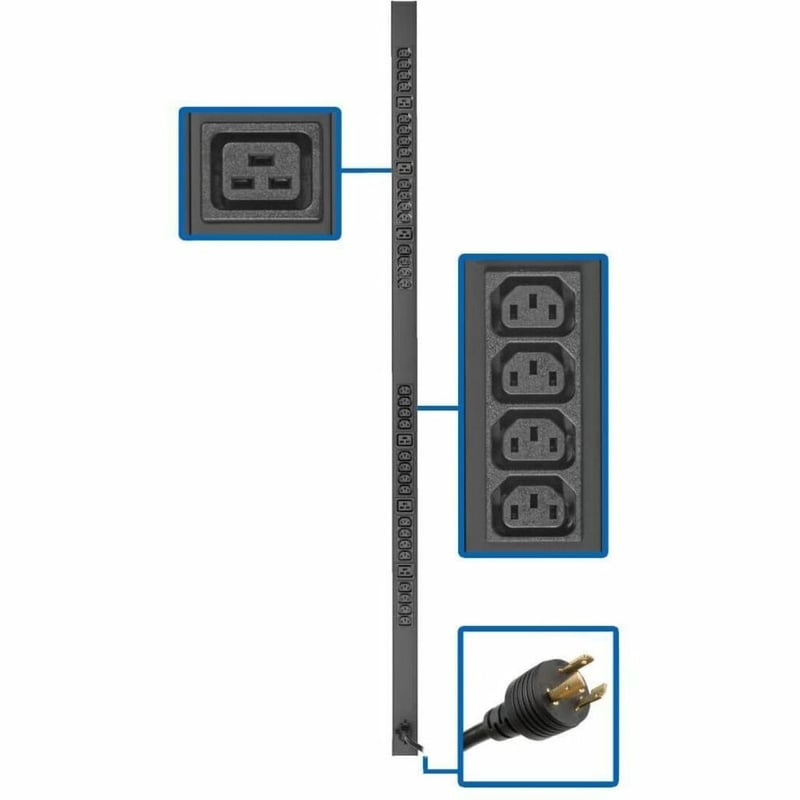 Tripp Lite by Eaton PDU 3.7kW 208/230V Single-Phase Basic PDU - 32 C13 & 6 C19 Outlets L6-20P Input 10 ft. Cord 63.75 in. 0U Rack - Thumbnail 1