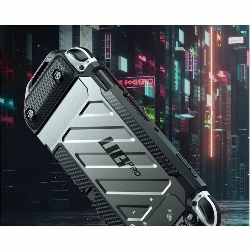 SUP Nintendo Switch OLED Unicorn Beetle PRO Dockable Grip Case-Black - Thumbnail 4