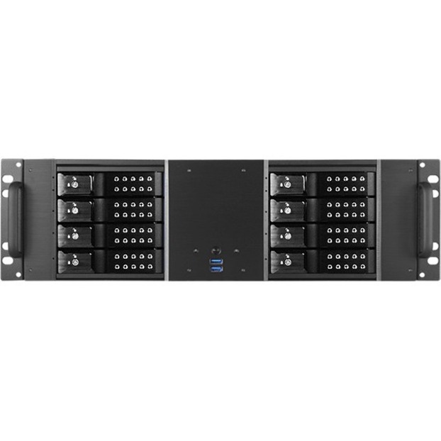 iStarUSA 3U Compact 8x 3.5" Bay Trayless Hotswap microATX Chassis - Thumbnail 2