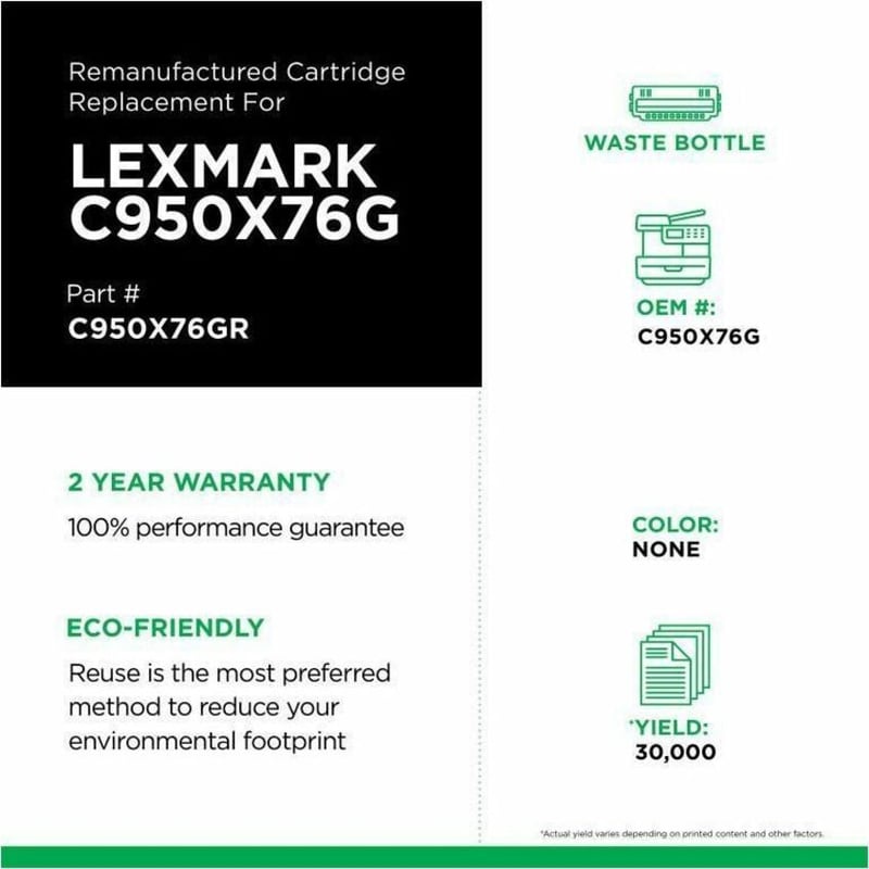Clover Imaging Remanufactured Waste Container for Lexmark C950 - Thumbnail 3