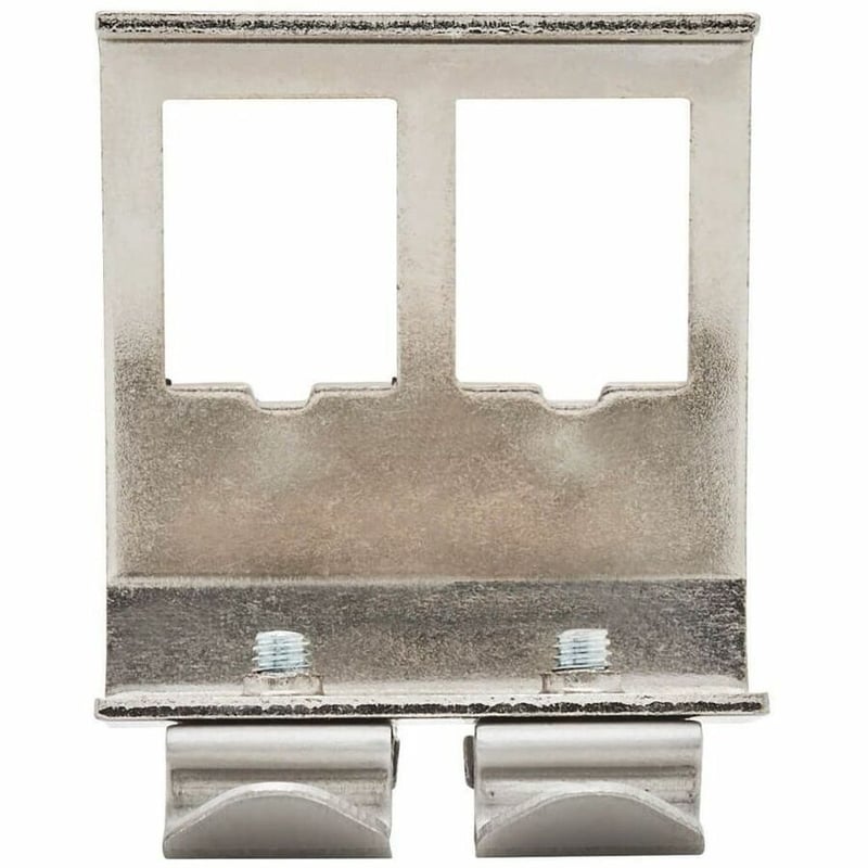 Tripp Lite by Eaton 2-Port Metal DIN-Rail Mounting Module for Snap-In Keystone Jacks and Couplers, Silver, TAA