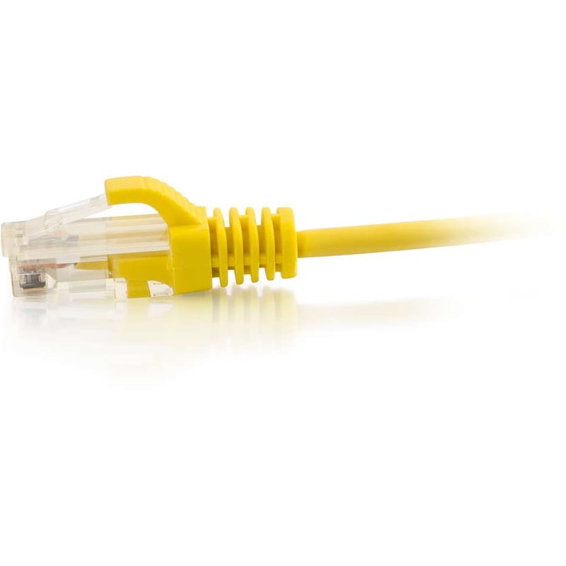 C2G 2ft Cat6 Slim Snagless Unshielded (UTP) Ethernet Cable - Yellow - Thumbnail 2