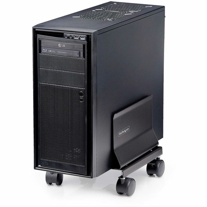 COMPUTER TOWER CART ROLLING CPU CADDY ON WHEELS PC MOUNT - Thumbnail 5