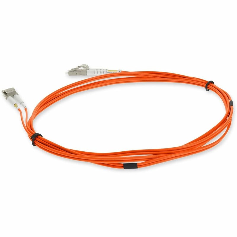 AddOn 2m LC to LC Orange OM4 Duplex OFNR (Riser-Rated) Fiber Patch Cable - Thumbnail 3