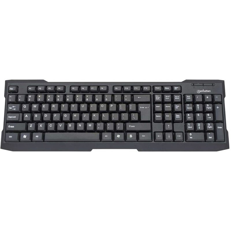 ENHANCED KEYBOARD USB, BLACK - 104 KEYS - STREAMLINED, DURABLE DESIGN IDEAL FOR - Thumbnail 4
