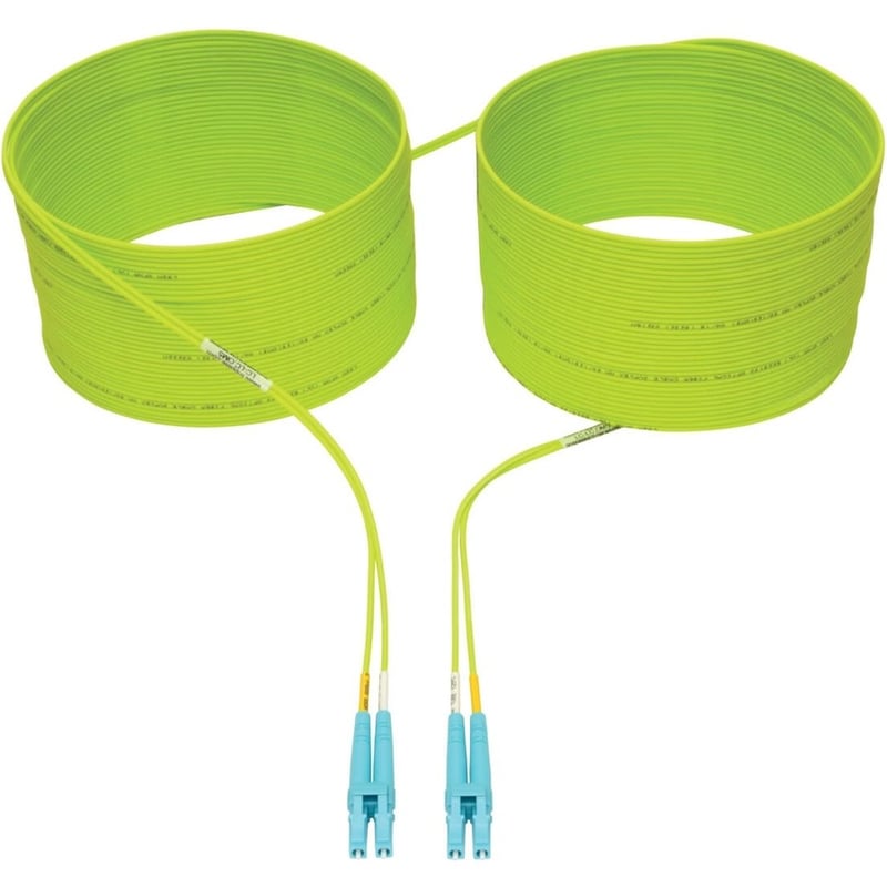 Eaton Tripp Lite Series 100G Duplex Multimode 50/125 OM5 LSZH Fiber Optic Cable (LC/LC), Lime Green, 15 m - Thumbnail 2