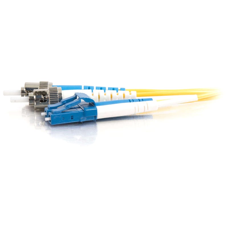 C2G 5m LC-ST 9/125 Duplex Single Mode OS2 Fiber Cable - Yellow - 16ft - Thumbnail 4