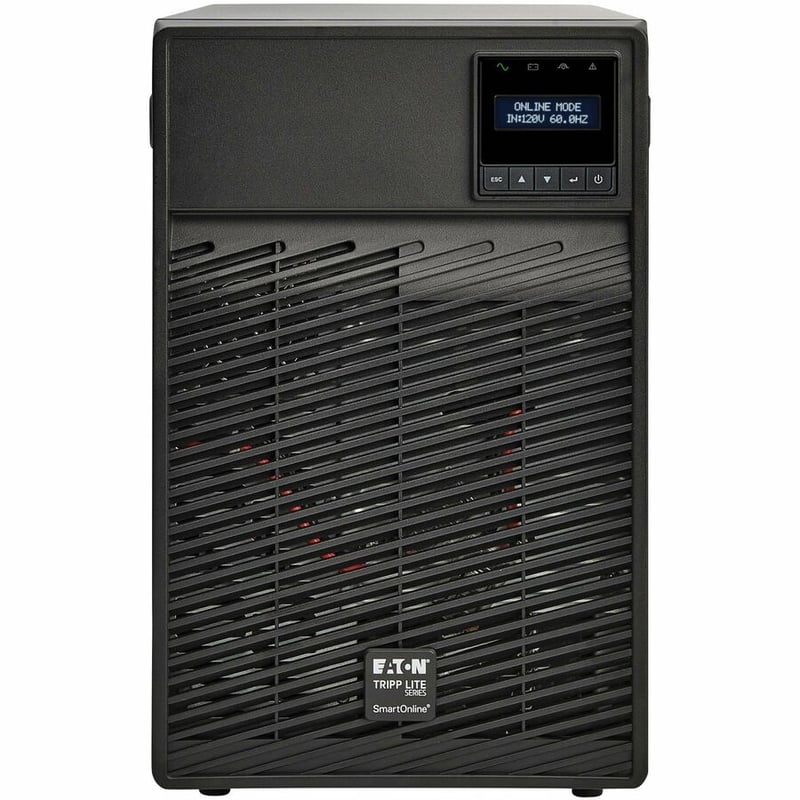 Eaton Tripp Lite Series SmartOnline 1500VA 1350W 120V Double-Conversion UPS - 6 Outlets, Extended Run, Network Card Option, LCD, USB, DB9, Tower Battery Backup - Thumbnail 3