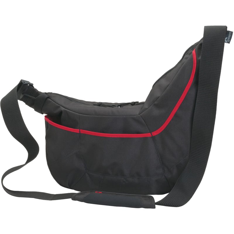 Lowepro Passport Sling II Carrying Case (Sling) Camera, Camera Equipment, Bottle, Lens, Camera Flash - Black, Red - Thumbnail 1
