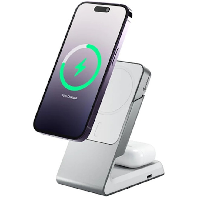 Alogic Matrix 2-in-1 Magnetic Charging Dock - White - Thumbnail 1