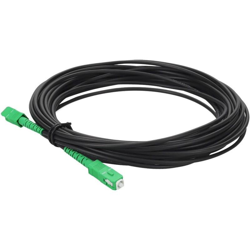 AddOn 20m ASC to ASC Black OS2 Simplex OFNR (Riser-Rated) SMF Fiber Outdoor Patch Cable - Thumbnail 1