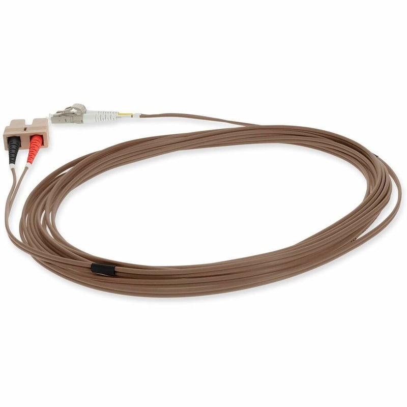 AddOn 1m SC to LC Brown OM1 Duplex OFNR (Riser-Rated) MMF Fiber Patch Cable - Thumbnail 3