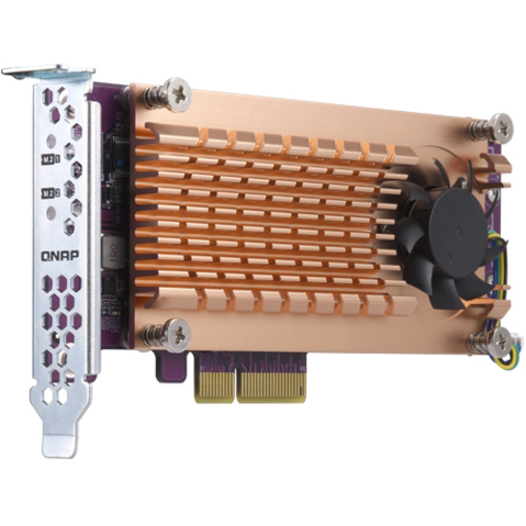 QNAP Dual M.2 22110/2280 PCIe SSD Expansion Card - Thumbnail 2