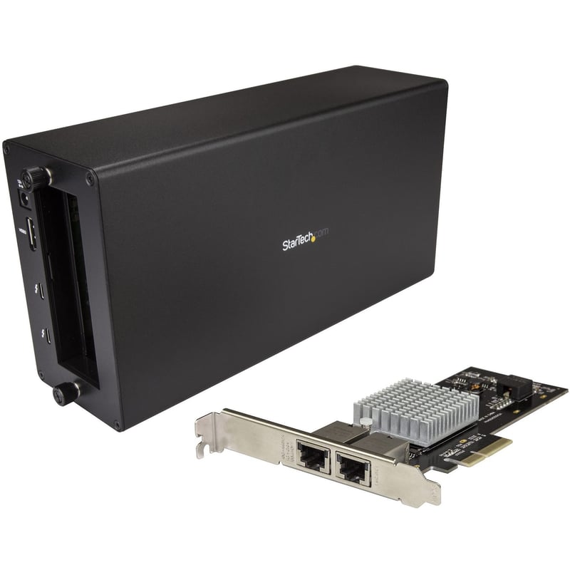 StarTech.com Thunderbolt 3 to 2-port 10GbE NIC Chassis - External PCIe Enclosure plus Card - Thumbnail 1