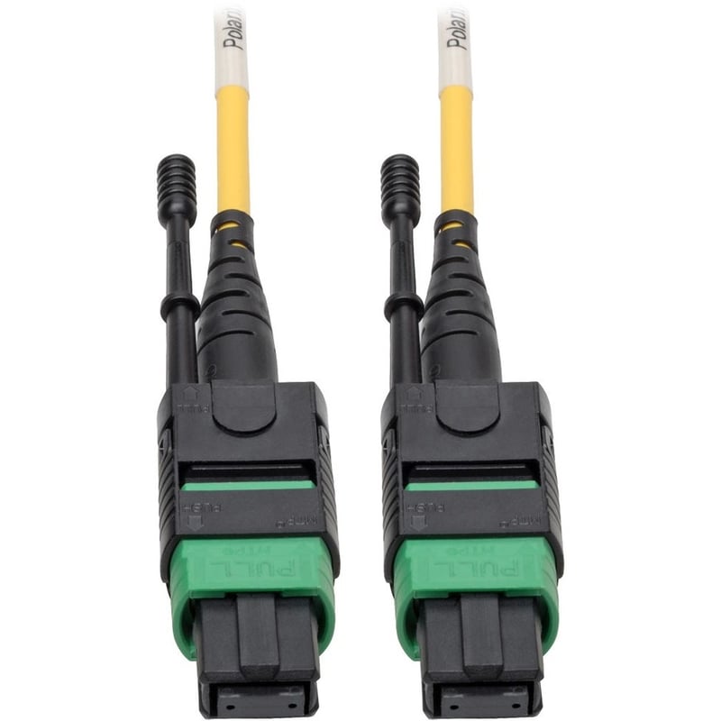 Tripp Lite by Eaton MTP/MPO (APC) Singlemode Patch Cable (F/F) 12 Fiber 40/100 GbE QSFP+ 40GBASE-PLR4 Plenum Push/Pull Tab Yellow 2 m (6.6 ft.) - Thumbnail 1