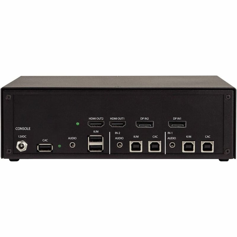 Black Box KVM Switch, NIAP 4.0 Certified - 2-Port, Single-Monitor, DisplayPort with MST, HDMI Out, CAC - Thumbnail 3