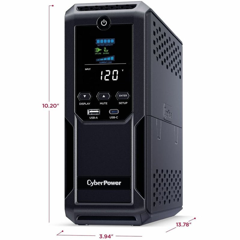 CyberPower Intelligent LCD UPS CP1350AVRLCD3 1350VA Mini-tower UPS - Thumbnail 3