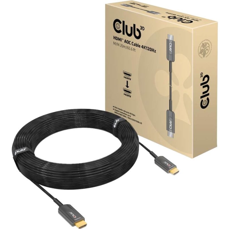 Club 3D HDMI AOC Cable 4K120Hz M/M 20m/65.6 ft - Thumbnail 2