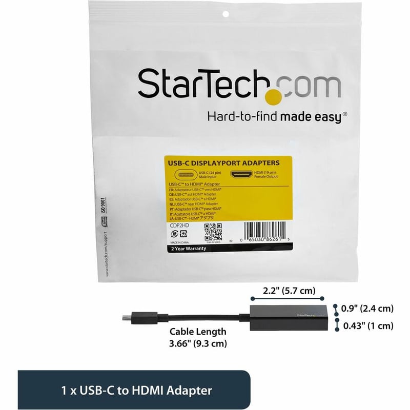 StarTech.com USB-C Multiport Video Adapter - 3-in-1 USB Type-C Video Adapter - USB-C to VGA, DVI, HDMI - 4K 30 Hz - CDPVGDVHDBP - Thumbnail 5
