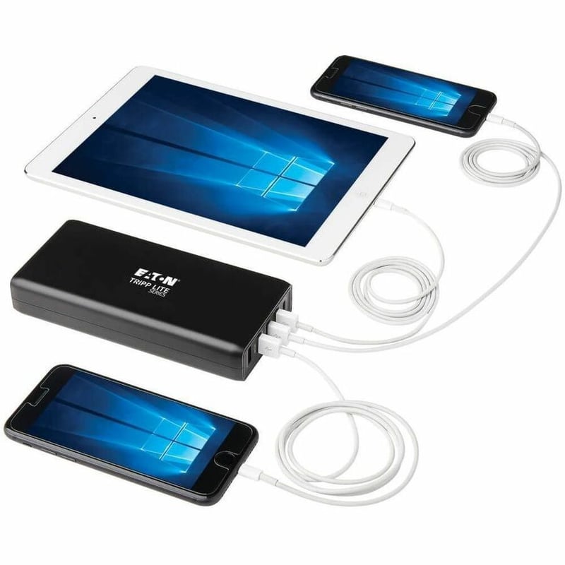 Tripp Lite by Eaton 5-Port USB-C Charger 110W 1x USB-C PD 3.0 PD port (86W) and 4x USB-A Auto-sensing ports,USB-IF certified - Thumbnail 2