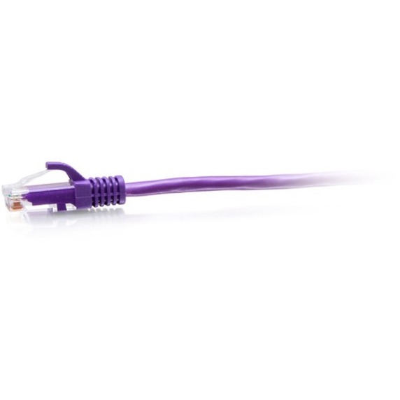 C2G 5ft Cat6a Snagless Unshielded (UTP) Slim Ethernet Cable - Cat6a Slim Network Patch Cable - PoE - Purple - Thumbnail 2