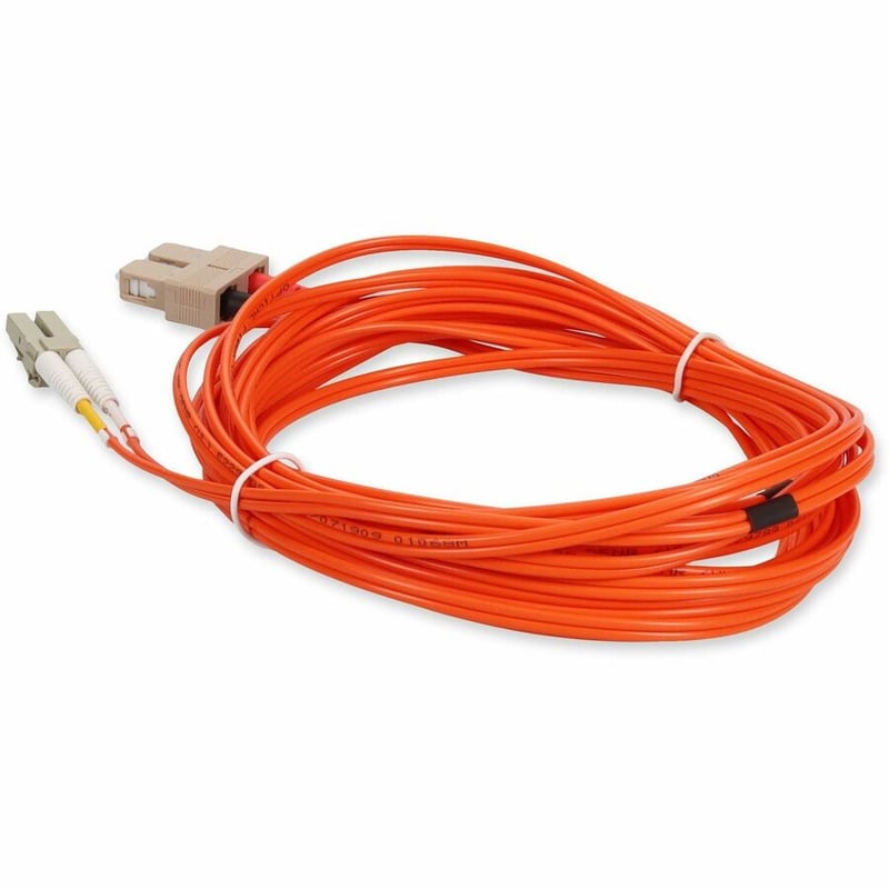 AddOn 9m SC to LC Orange OM1 Duplex OFNR (Riser-Rated) TAA MMF Fiber Patch Cable - Thumbnail 3
