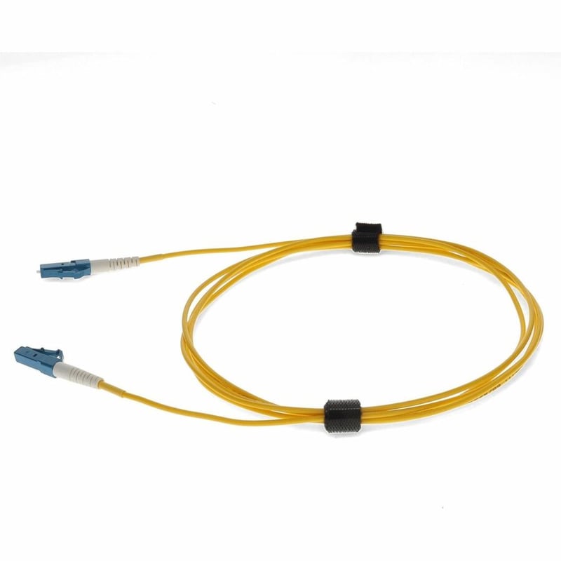 AddOn 2m LC to LC Yellow OS2 Simplex OFNR (Riser-Rated) TAA SMF Fiber Patch Cable - Thumbnail 2