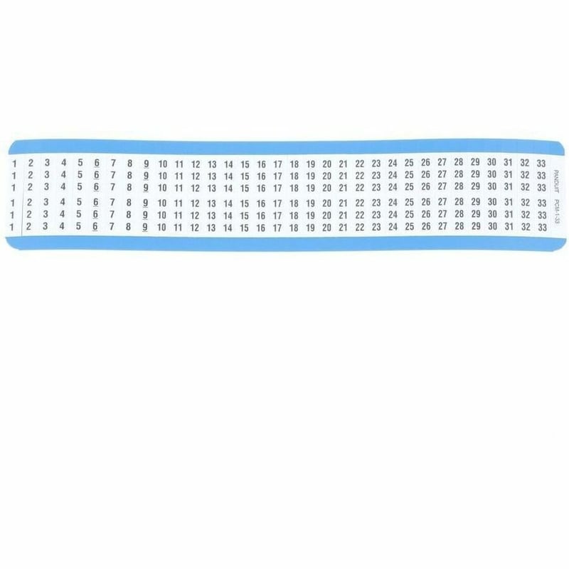 Panduit StrongHold PCM-1-33 Wire Marker Card, 1-33, Vinyl Cloth, PK25 - Thumbnail 2