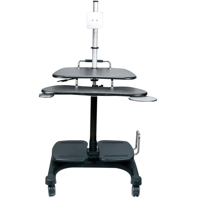 Aidata Sit and Stand Mobile LCD Workstation with Monitor Mount - Thumbnail 1