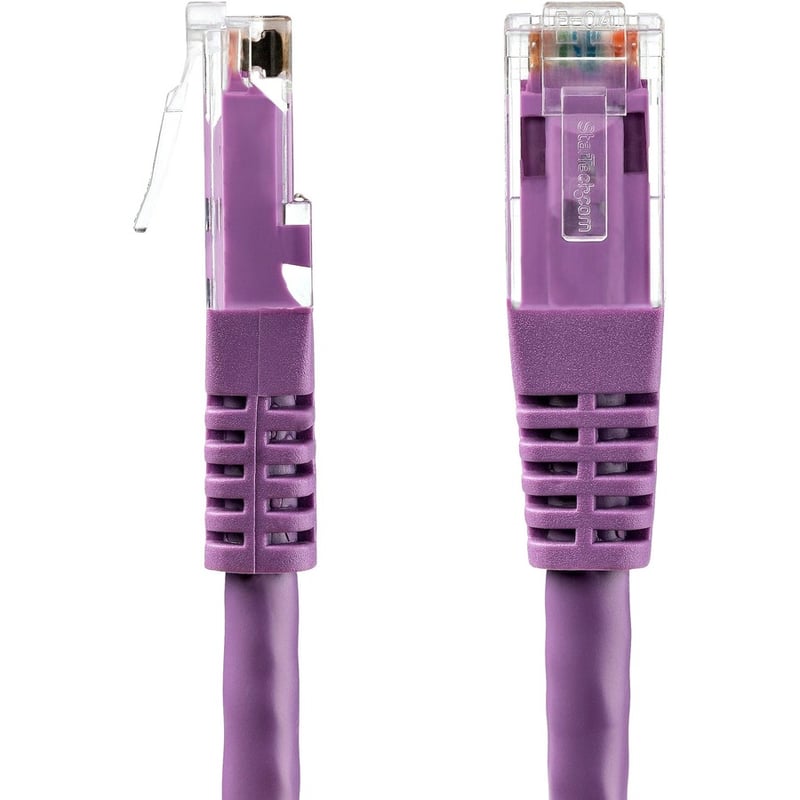 StarTech.com 15ft CAT6 Ethernet Cable - Purple Molded Gigabit - 100W PoE UTP 650MHz - Category 6 Patch Cord UL Certified Wiring/TIA - Thumbnail 3