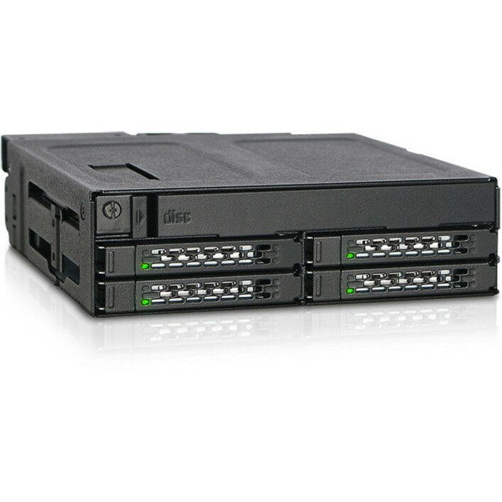 Icy Dock ToughArmor MB604SPO-B Drive Enclosure for 5.25" - Serial ATA/600 Host Interface Internal - Black - Thumbnail 4