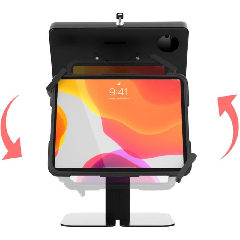 CTA Digital Desk Mount for Kiosk, Tablet, iPad mini, iPad mini 2, iPad mini 3, iPad mini 4, iPad mini 5, iPad mini 6, iPad (7th Generation), iPad (8th Generation), iPad Pro (2020), ... - Black - Thumbnail 4