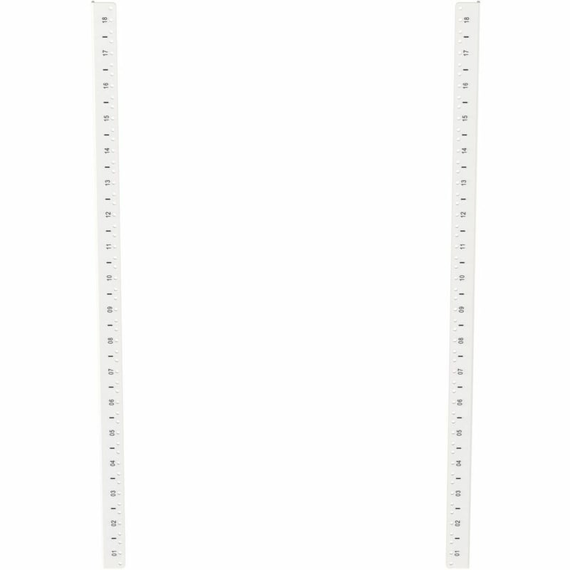Panduit Wall Mount Cabinet, 18RU Rear Rail Kit, White - Thumbnail 2