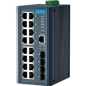 Advantech 16GE+4SFP Port Gigabit Managed Redundant Industrial Switch - Thumbnail 1