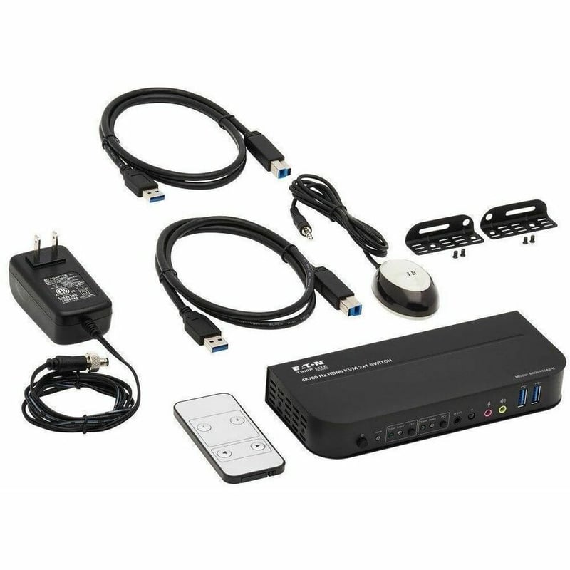 Tripp Lite by Eaton 2-Port HDMI/USB KVM Switch - 4K 60 Hz HDR HDCP 2.2 IR USB Sharing USB 3.0 Cables - Thumbnail 3