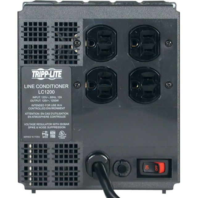 Tripp Lite by Eaton 1200W Line Conditioner w/ AVR / Surge Protection 120V 10A 60Hz 4 Outlet 7ft Cord Power Conditioner - Thumbnail 4