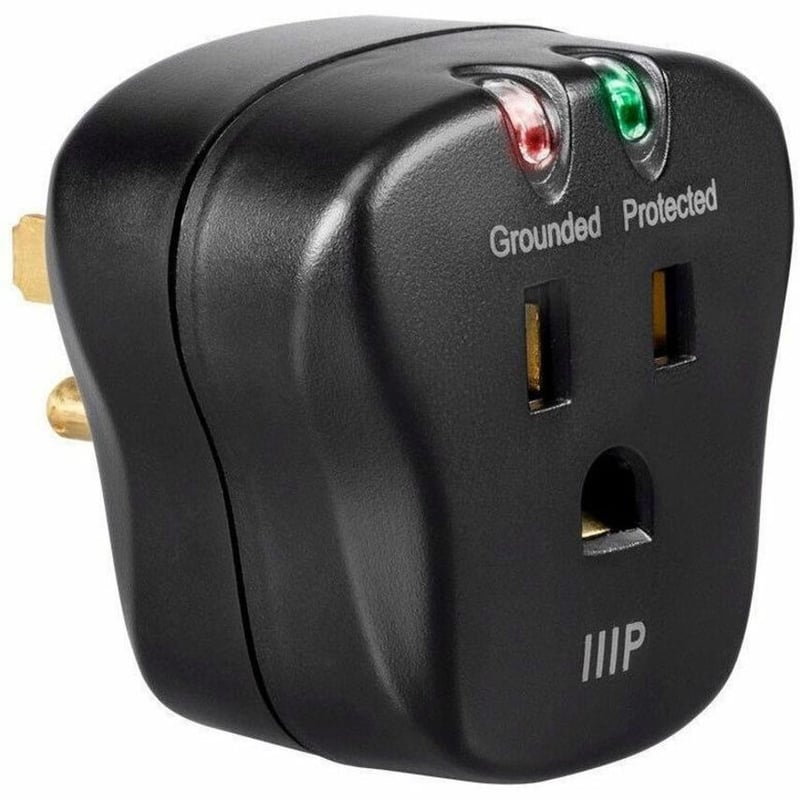 MONOPRICE 1 OUTLET PORTABLE MINI SURGE PROTECTOR_ 540 JOULES_ CLAMPING VOTAGE 50 - Thumbnail 3