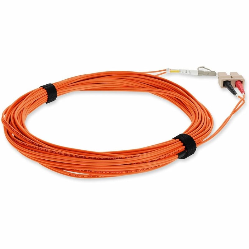 AddOn 7m SC to LC Orange OM4 Duplex OFNR (Riser-Rated) Fiber Patch Cable - Thumbnail 5