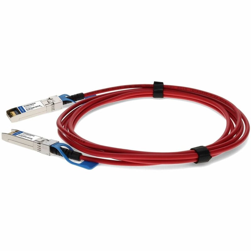 AddOn Cisco SFP-H10GB-CU4M Compatible TAA Compliant 10GBase-CU SFP+ to SFP+ Direct Attach Cable Red (Passive Twinax, 4m) - Thumbnail 2