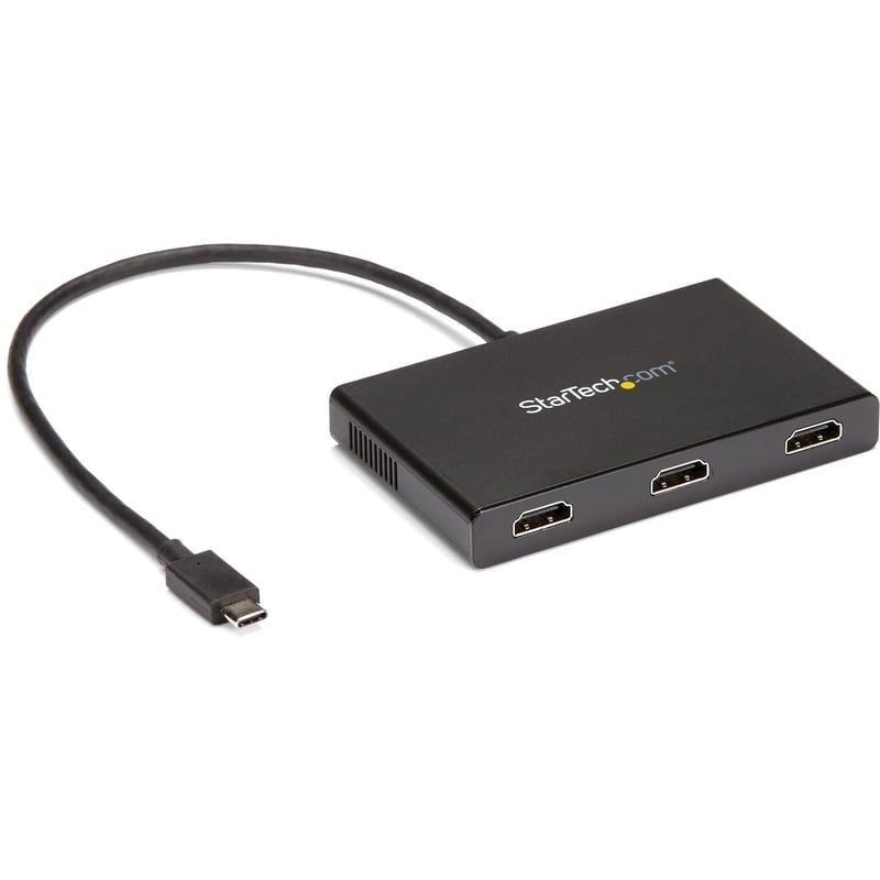 StarTech.com 3-Port USB-C Multi-Monitor Adapter, Type-C to 3x HDMI MST Hub, Triple 1080p HDMI Laptop Display Extender / Splitter, Windows - Thumbnail 1