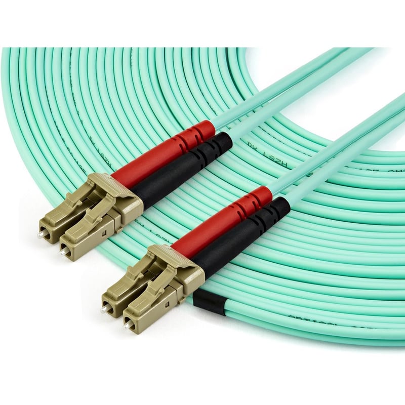 StarTech.com 15m (50ft) LC/UPC to LC/UPC OM3 Multimode Fiber Optic Cable, Full Duplex Zipcord Fiber, 100Gbps, LOMMF, LSZH Fiber Patch Cord - Thumbnail 3