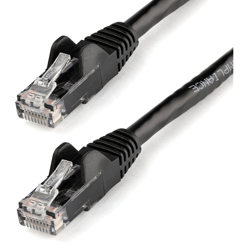 StarTech.com 50ft CAT6 Ethernet Cable - Black Snagless Gigabit - 100W PoE UTP 650MHz Category 6 Patch Cord UL Certified Wiring/TIA - Thumbnail 1